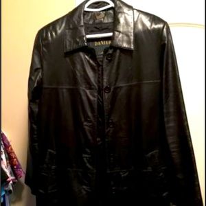 Danier women’s genuine black leather coat